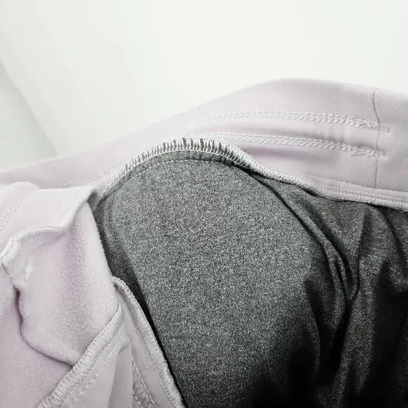 ATHLETA Apres Ski Down Jogger Pants Purple Quilted Pockets Pull On Lined Size 8 - Picture 6 of 7